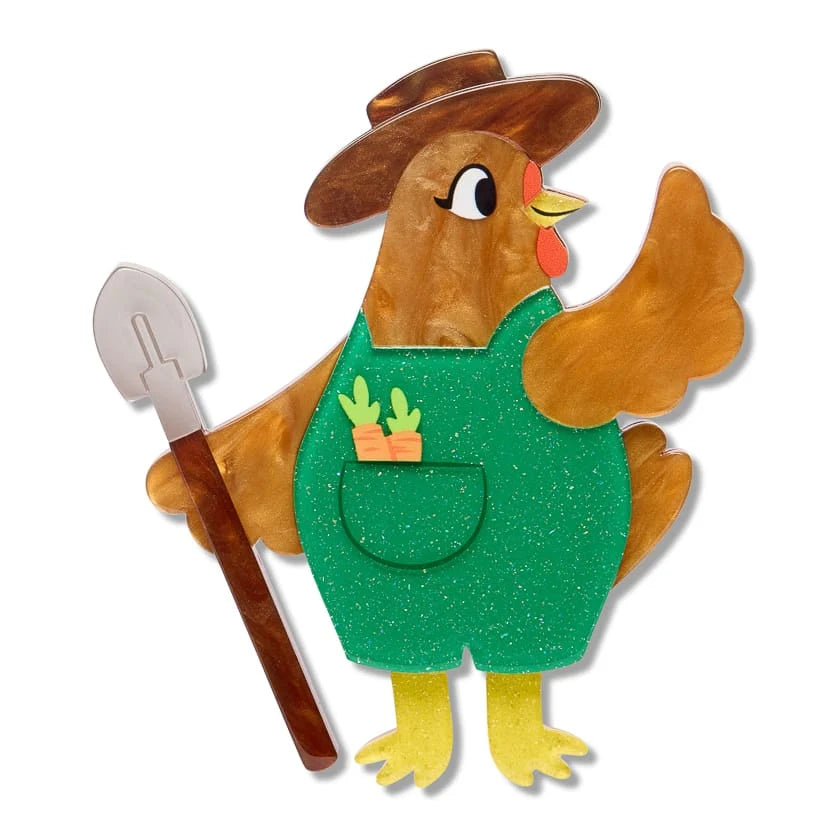 Erstwilder Wild at Work Brooch Coop Boss