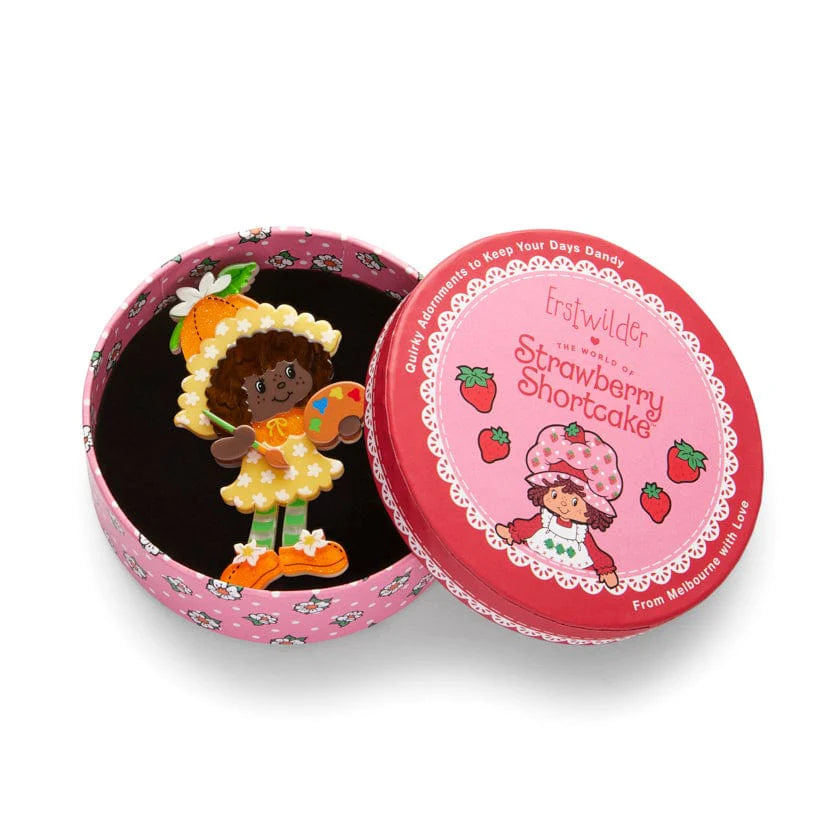 Erstwilder Brooch Strawberry Shortcake Orange Blossom