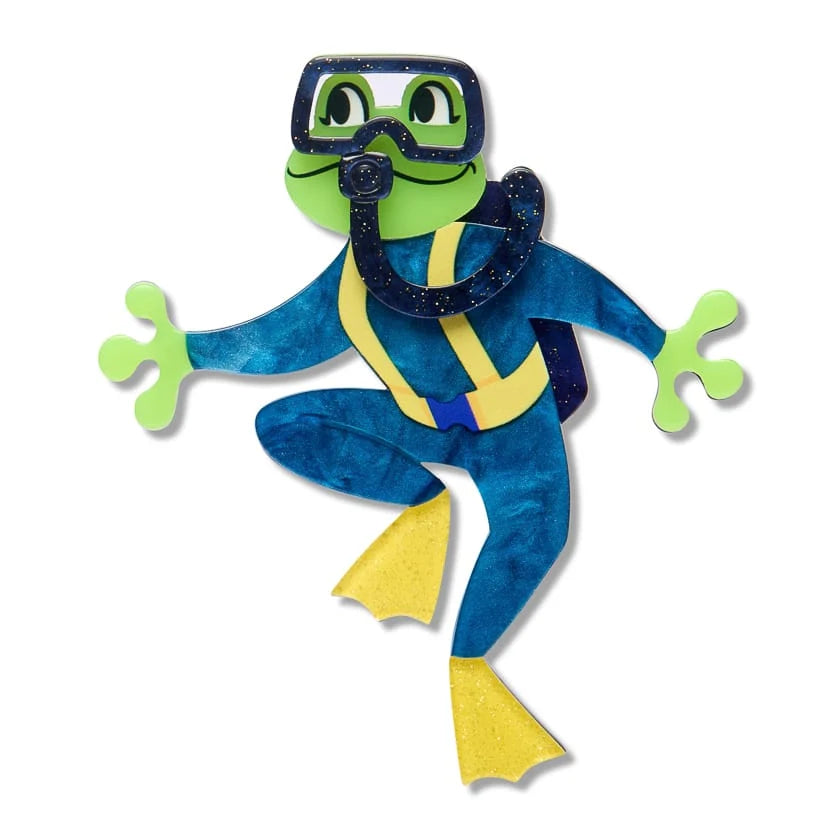 Erstwilder Wild at Work Brooch Slick Swimmer