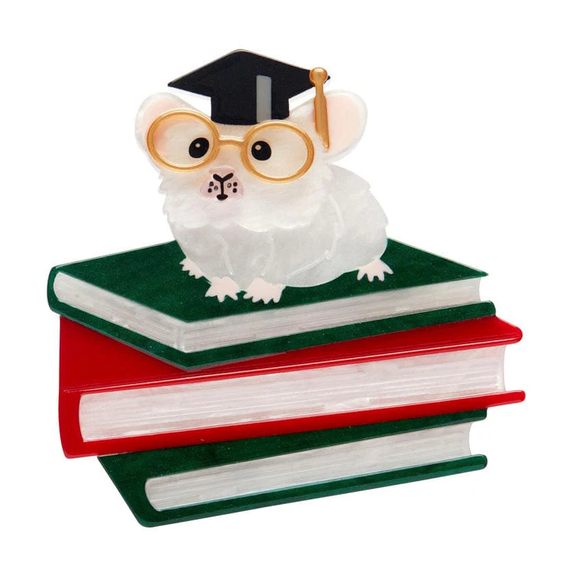 Erstwilder Brooch Lucia The Valedictorian Mouse