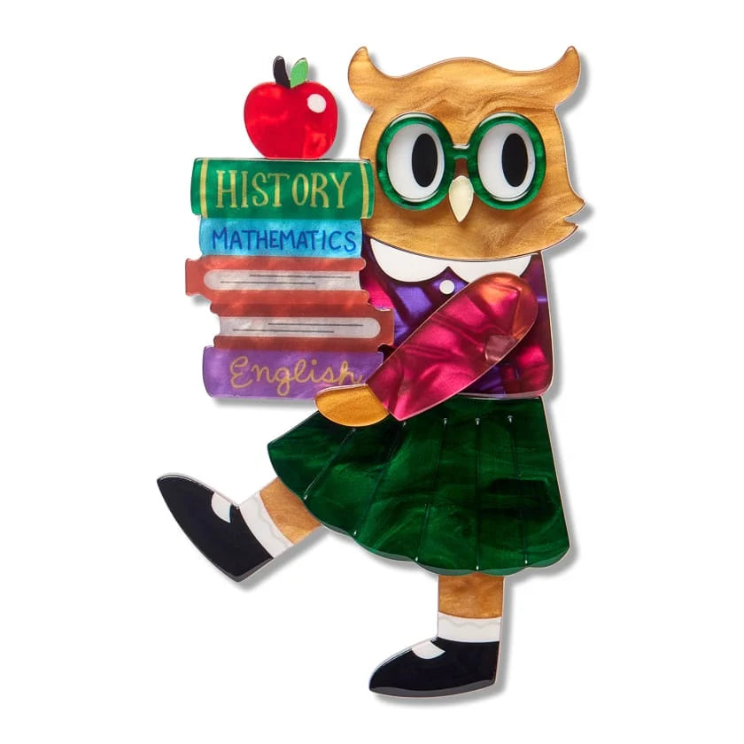 Erstwilder Wild at Work Brooch Professor Hootsworth