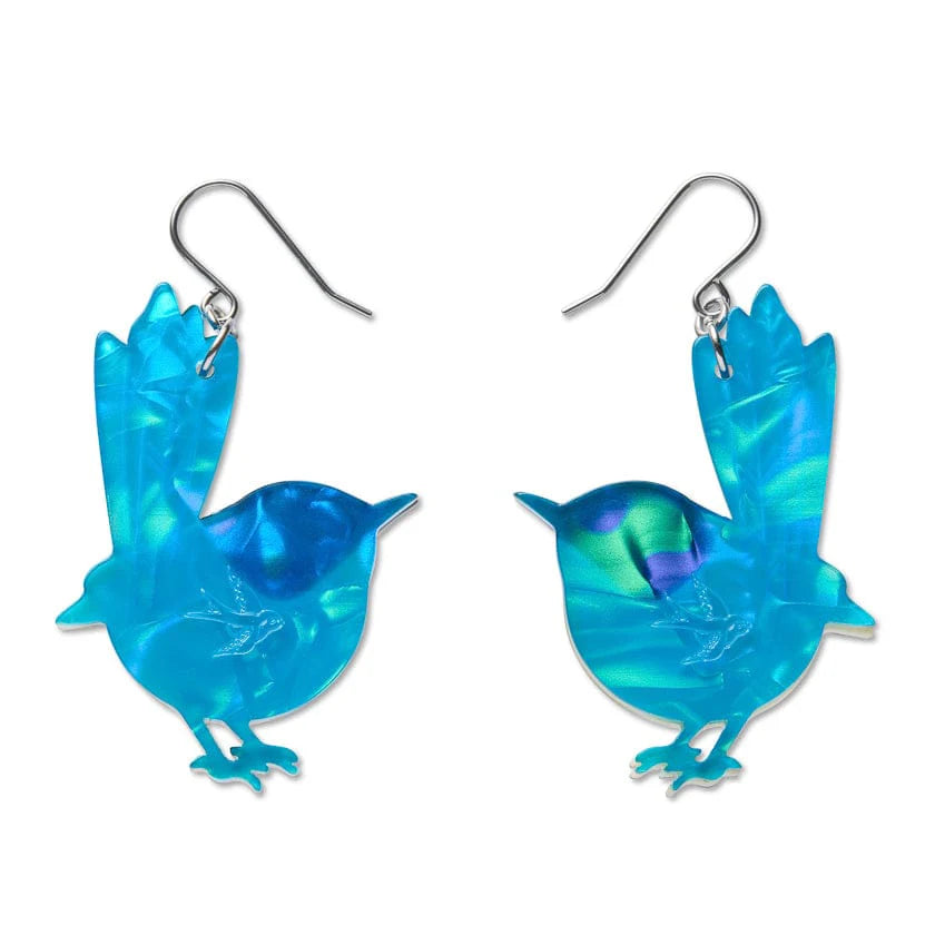 Erstwilder Earrings The Rarest Kind Purple-Crowned Fairy Wren