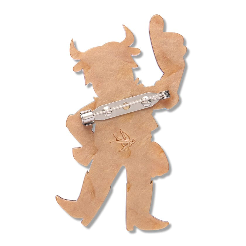 Erstwilder Wild at Work Brooch Marshall Longhorn