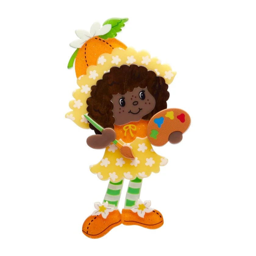 Erstwilder Brooch Strawberry Shortcake Orange Blossom