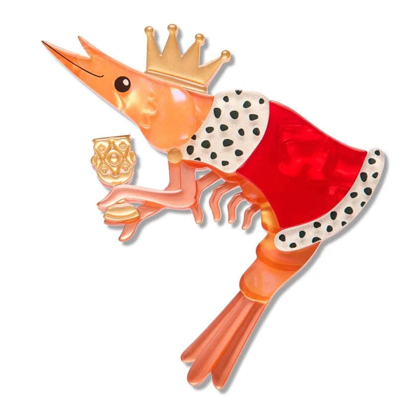 Erstwilder Brooch Pascal The King Prawn