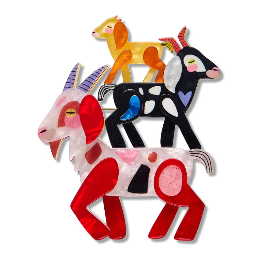Erstwilder Brooch Pete Cromer Goat Goals
