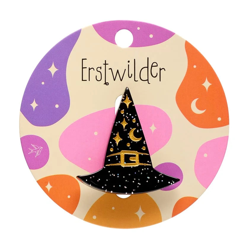 Erstwilder Midnight Mischief Mini Brooch A Witchy Hat