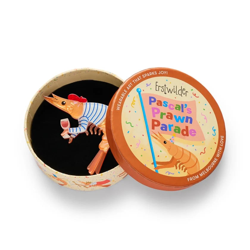 Erstwilder Brooch Pascal The Parisian Prawn
