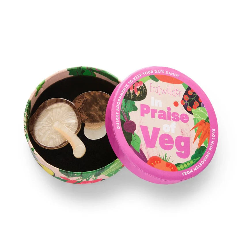 Erstwilder Brooch In Praise Of Veg Mighty Mushie