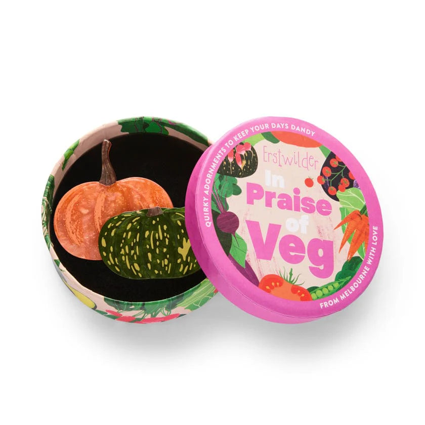 Erstwilder Brooch In Praise Of Veg Purely Pumpkin