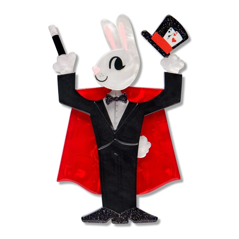 Erstwilder Wild at Work Brooch Presto Cottontail