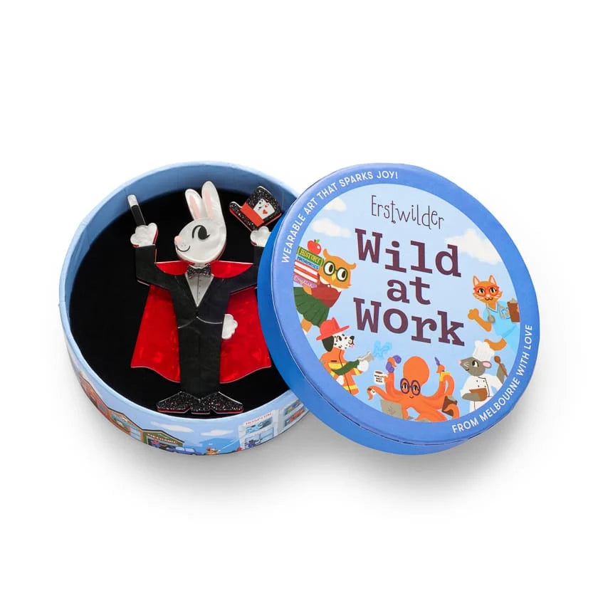 Erstwilder Wild at Work Brooch Presto Cottontail