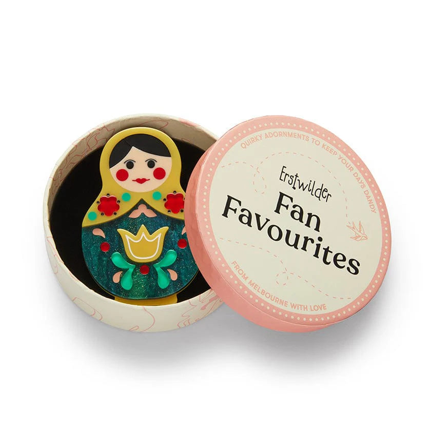 Erstwilder Brooch Fan Favourites Matryoshka Memories Toy