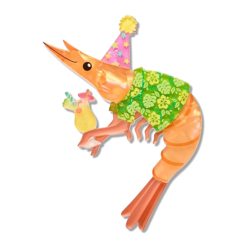 Erstwilder Brooch Pascal The Party Prawn