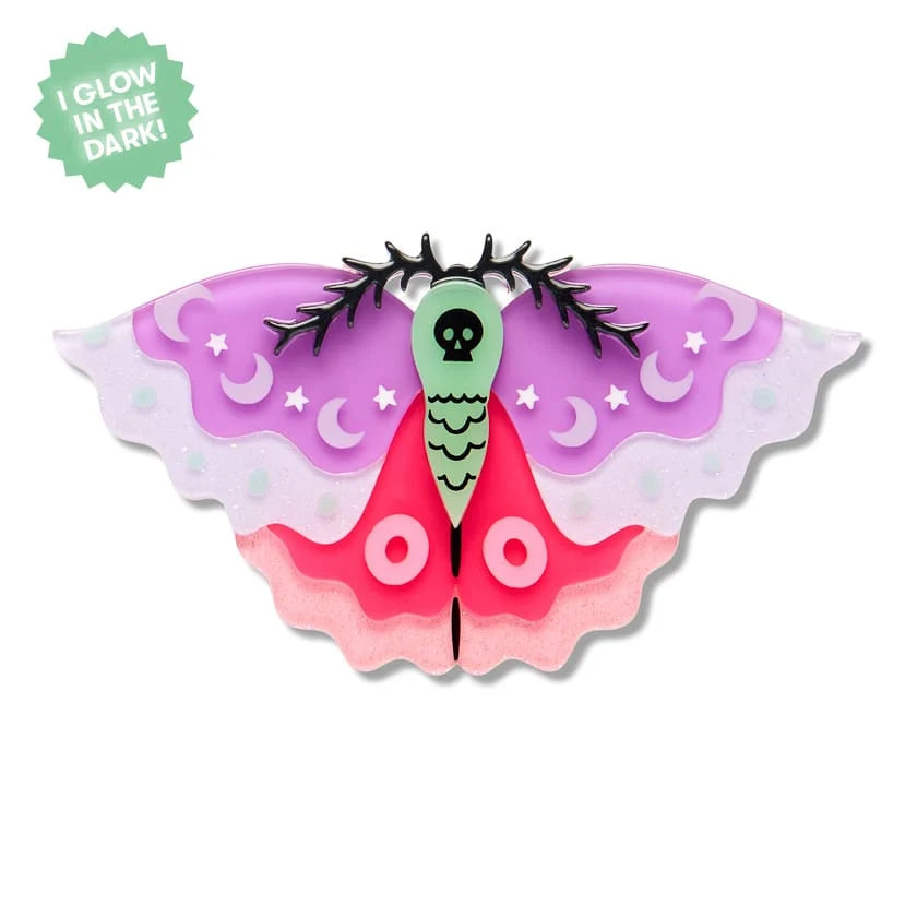 Erstwilder Midnight Mischief Brooch Flutter By Night