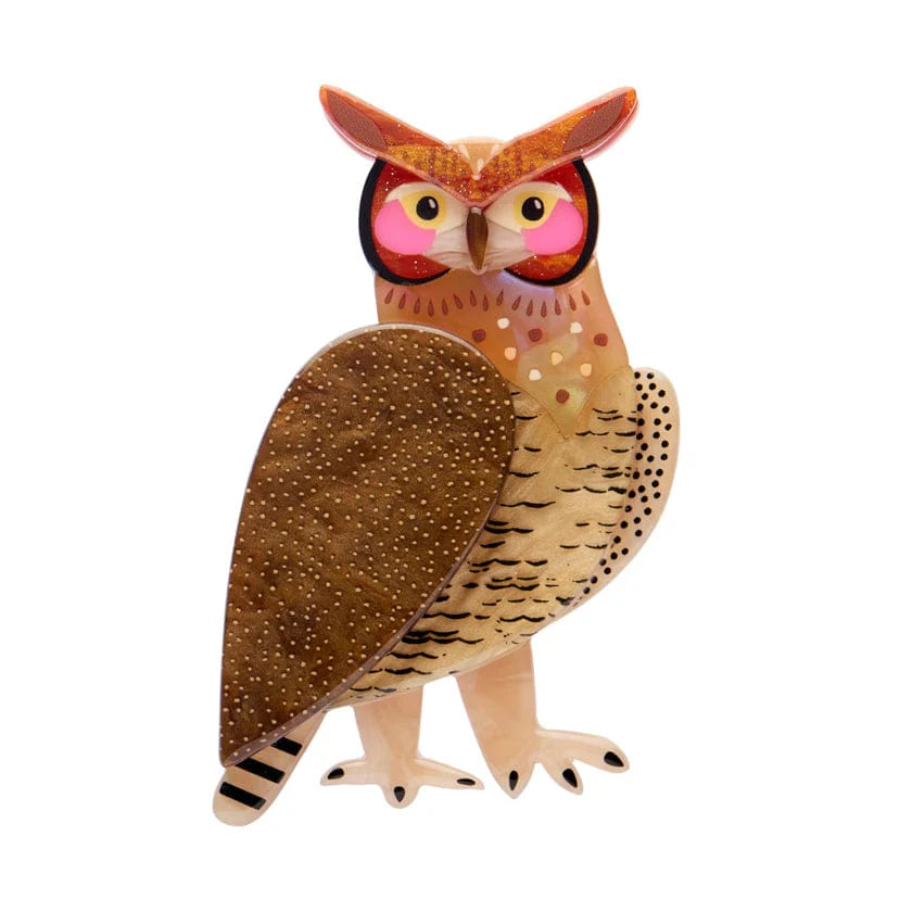 Erstwilder Brooch Pete Cromer The Grand Great Horned Owl
