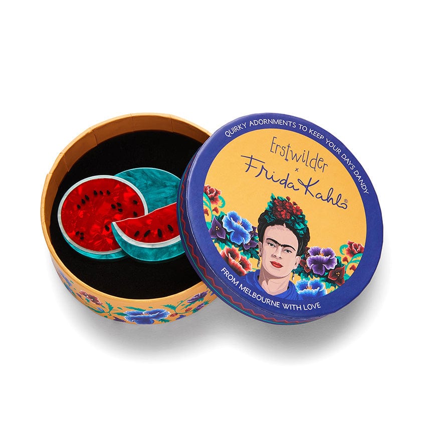 Erstwilder Brooch Frida Kahlo Viva La Vida Watermelon