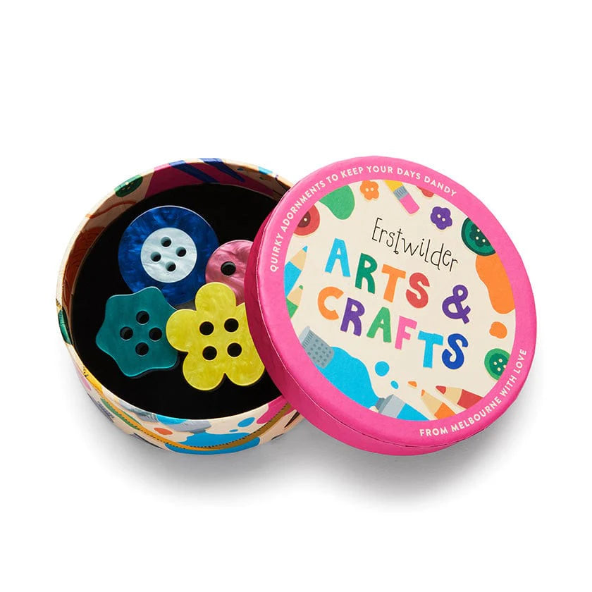 Erstwilder Brooch Arts & Crafts Cute As A Button