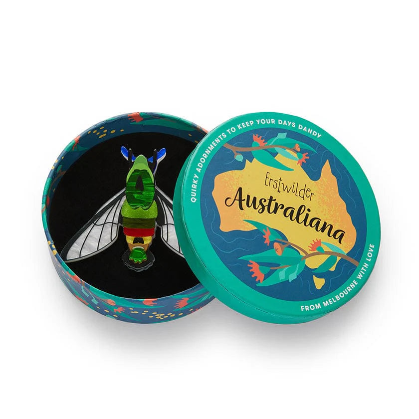Erstwilder Brooch Australiana Glimmer The Hawk Moth