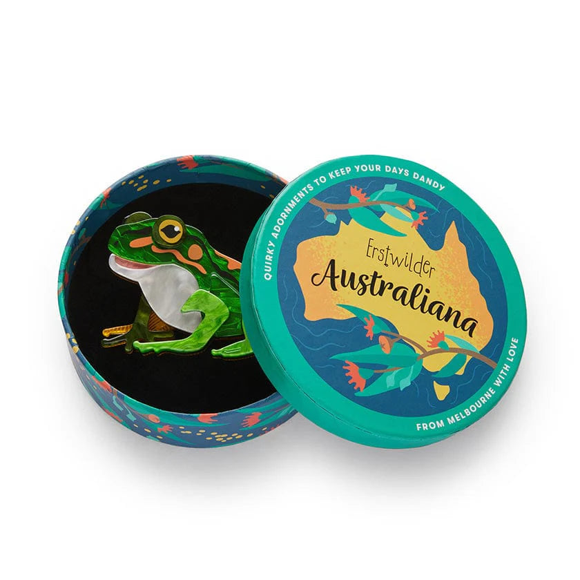 Erstwilder Brooch Australiana Frodo The Frog