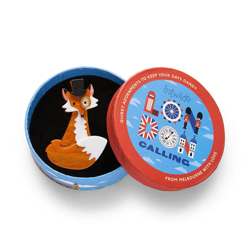 Erstwilder Brooch London Calling Felix The Fox