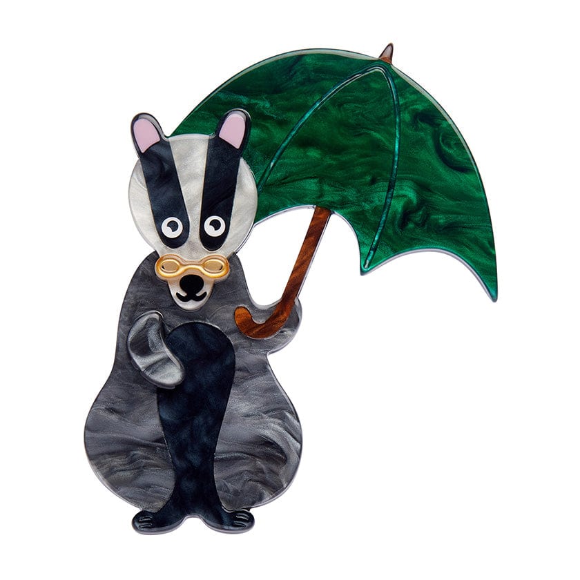 Erstwilder Brooch London Calling Bill The Badger