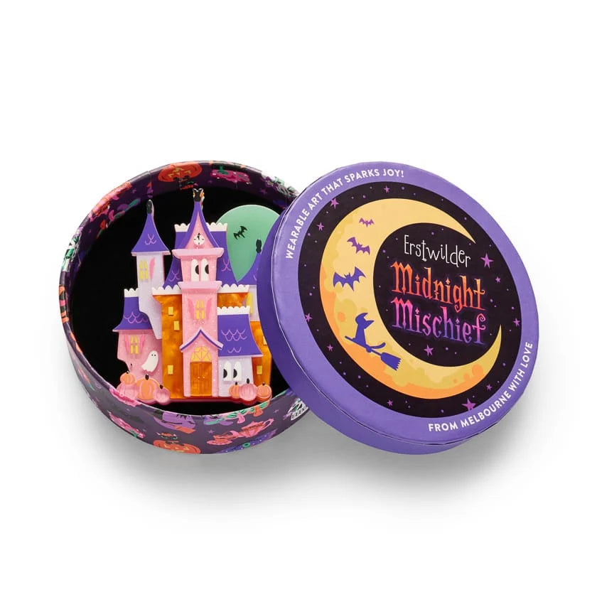 Erstwilder Midnight Mischief Brooch Haunted Hideaway