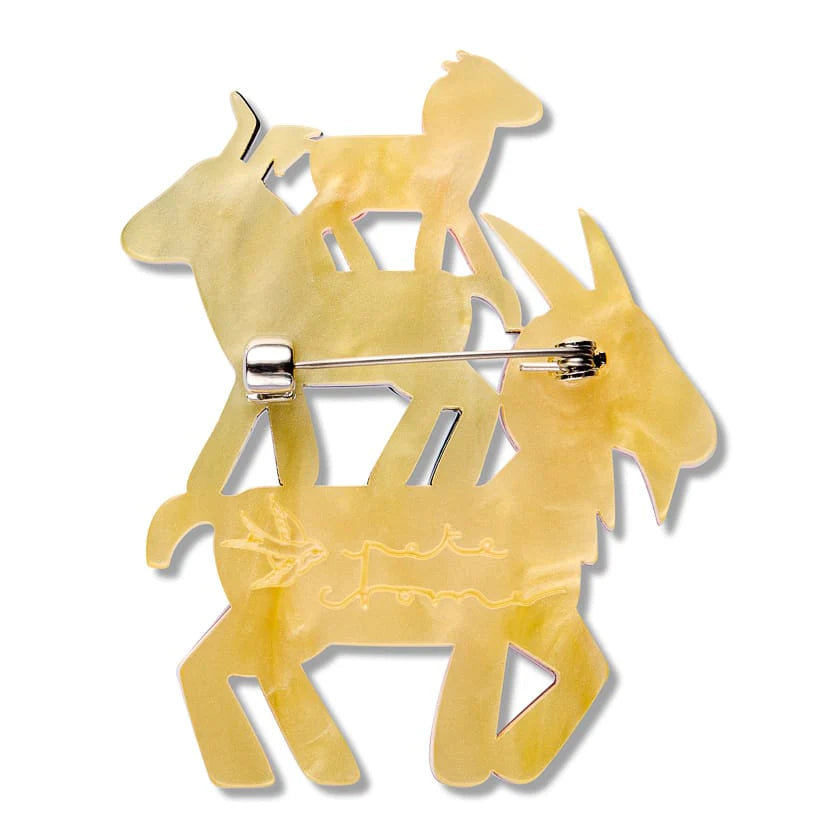 Erstwilder Brooch Pete Cromer Goat Goals